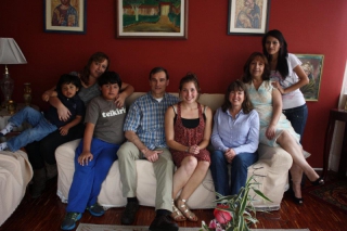 Parents visit their daughter and her host family in Quito, Ecuador